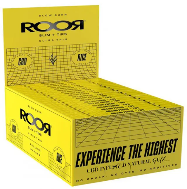 Roor Χαρτάκια Rice - King Size Slim 32φ. με Τζιβάνα 2