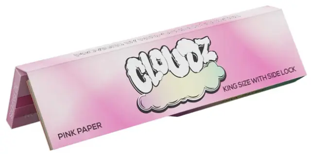 Cloudz Χαρτάκια Premium Pink - King Size Slim με Τζιβάνα 32φ.