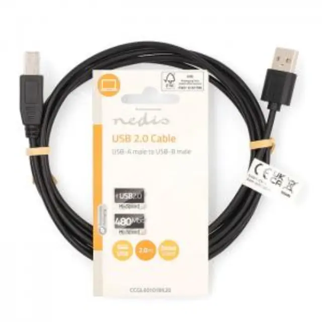 Καλώδιο USB High-Speed A αρσ. - USB B αρσ., 2.00m. 3