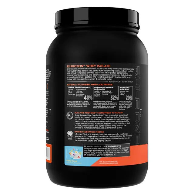 Rule1 R1 Protein Whey Isolate Fruity Cereal, 2 lbs 3