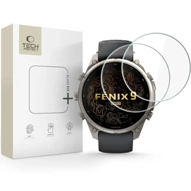 Tech-Protect® Glass Fit+ Tempered Glass 2Pack για Garmin Fenix 9 Pro (43 mm)
