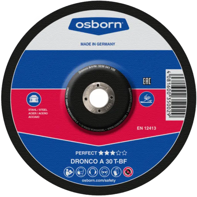 ΤΡΟΧΟΣ ΛΕΙΑΝΣΕΩΣ PERFECT A 30 T-BF Φ180Χ6MM DRONCO 3186041100
