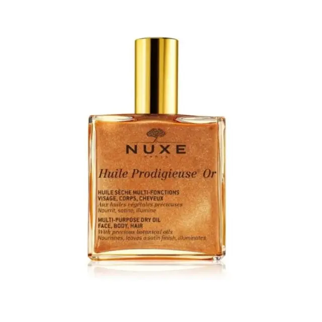 Nuxe Huile Prodigieuse Or, Ιριδίζον Ξηρό Λάδι Ενυδάτωσης για Πρόσωπο, Σώμα & Μαλλιά, 100ml