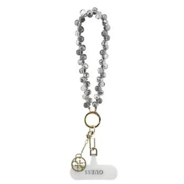 Guess Universal Wrist Strap Crystals 4G Charm Black