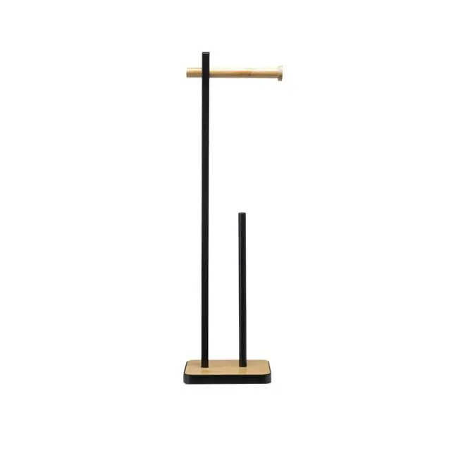 Bormann BTW9048 - Χαρτοθήκη Δαπέδου Μπαμπού Μαύρη 18x67cm (070559) 2