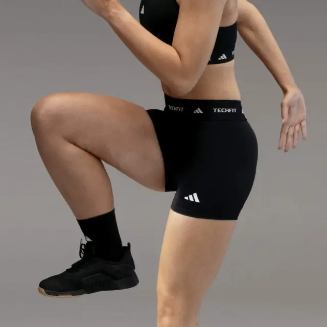 adidas Training Techfit Short Leggings 3in (IT2275-Black) - Μαύρο 2