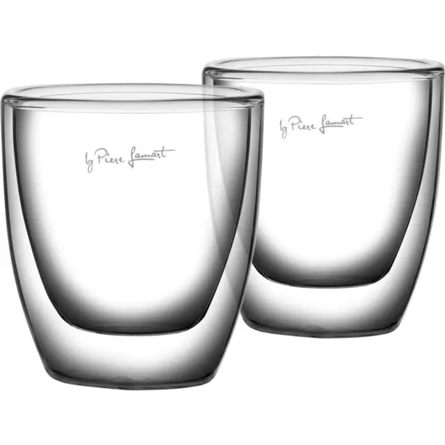 Σετ Ποτήρια Espresso Γυάλινα με Διπλό Τοίχωμα 80ml VASO Lamart LT9009 Διάφανο Τεμ. 2