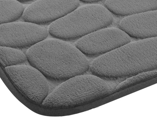 Πατάκι Μπάνιου Ricochet Douceur d'intérieur με memory foam και διαστάσεις 50x80cm - Charcoal Grey 1801978 3