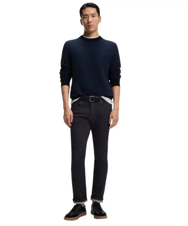 Hugo Boss - Ανδρικό Παντελόνι Τζιν Slim Fit Delaware 50553407-401 Μπλε Σκούρο 3