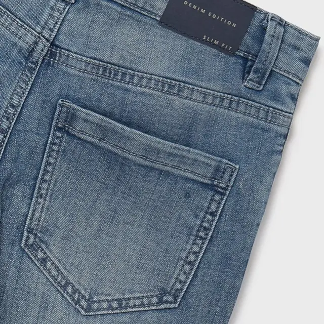 Mayoral Παντελόνι Τζιν Slim Fit Βασικό Ασημί Μπλε για Αγόρι 3