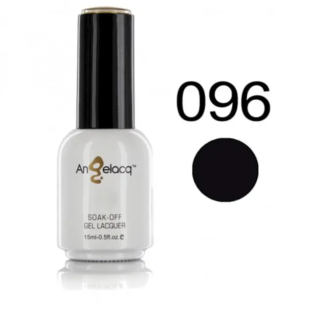 Ημιμόνιμο επαγγελματικό βερνίκι ANGELACQ 15ML - 0.5FL.OZ 096 Black