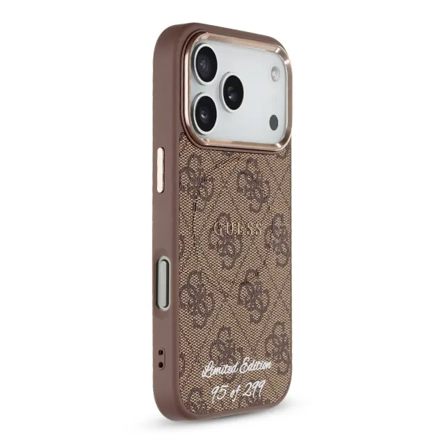 Guess PU 4G MagSafe Strap Limited Edition of 299 Case for iPhone 17 Pro Brown 3