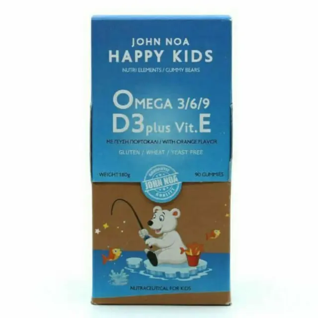 John Noa Happy Kids Omega 3/6/9 D3 Plus Vit. E Παιδικό Συμπλήρωμα Διατροφής, 90 Ζελεδάκια 2