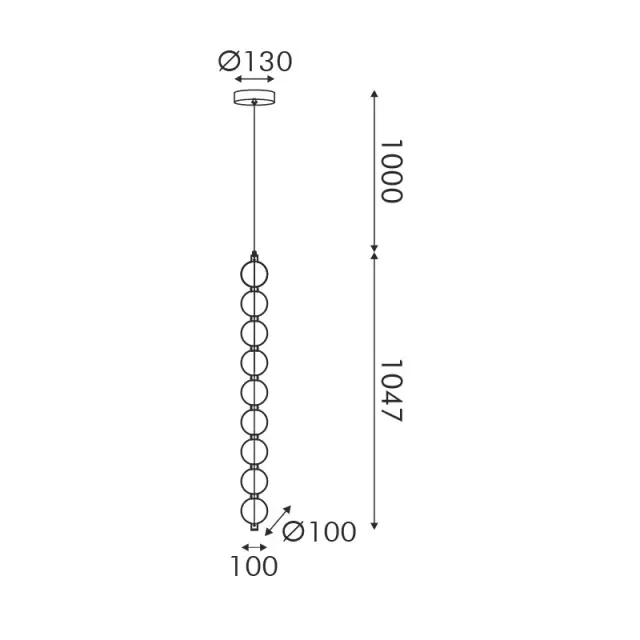ΚΡΕΜΑΣΤΟ Φ/Σ LED 14W 1050LM 3000K IP20 ΧΡΥΣΟ ΑΛΟΥΜΙΝΙΟ + ΑΚΡΥΛΙΚΟ / HM238LEDP9 2