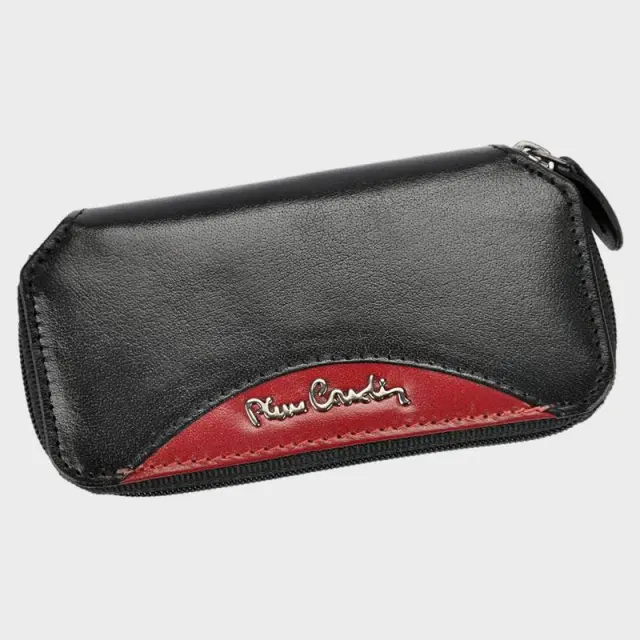 Δερμάτινη Κλειδοθήκη Pierre Cardin 326 Tillak29 Μαύρο Κόκκινο - ONESIZE