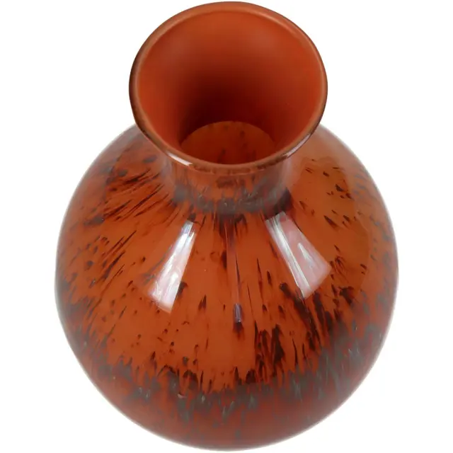 Βάζο Κόκκινο Γυαλί 16x16x25cm 3