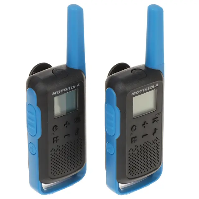 Walkie Talkie Motorola Talkabout T62 & Φορτιστής Μαύρο-Μπλε (2 τεμ.) N67713