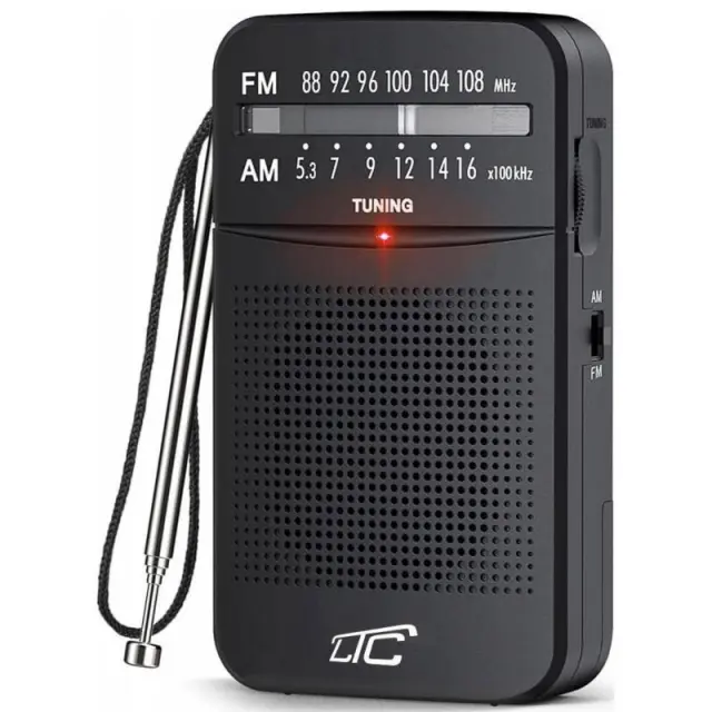 Φορητό Ραδιόφωνο Τσέπης LTC Lega με AM/FM & Mini Jack 3.5mm Μαύρο N70896