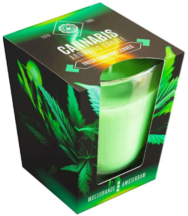 Cannabis Αρωματικό Κερί Scented Candle 20 ωρών - Fresh Leaves 230gr