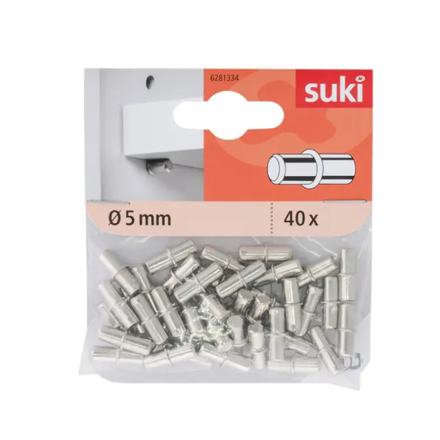 Στήριγμα Ραφιού Φ5mm Νίκελ Duplo 2