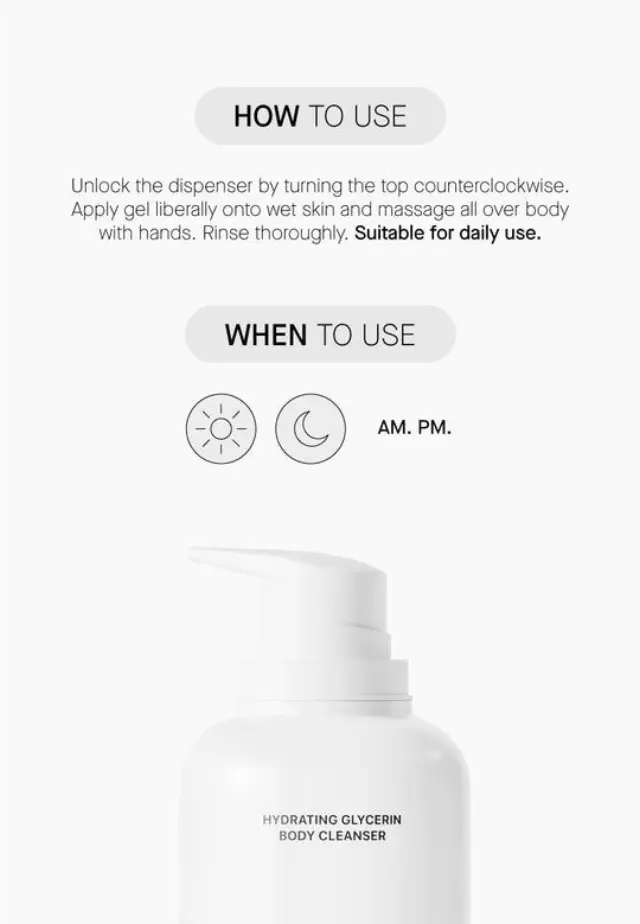 Niche Beauty Lab - Transparent Lab - Hydrating Glycerin Body Cleanser - Ενυδατικό αφρόλουτρο με γλυκερίνη 400ml 3