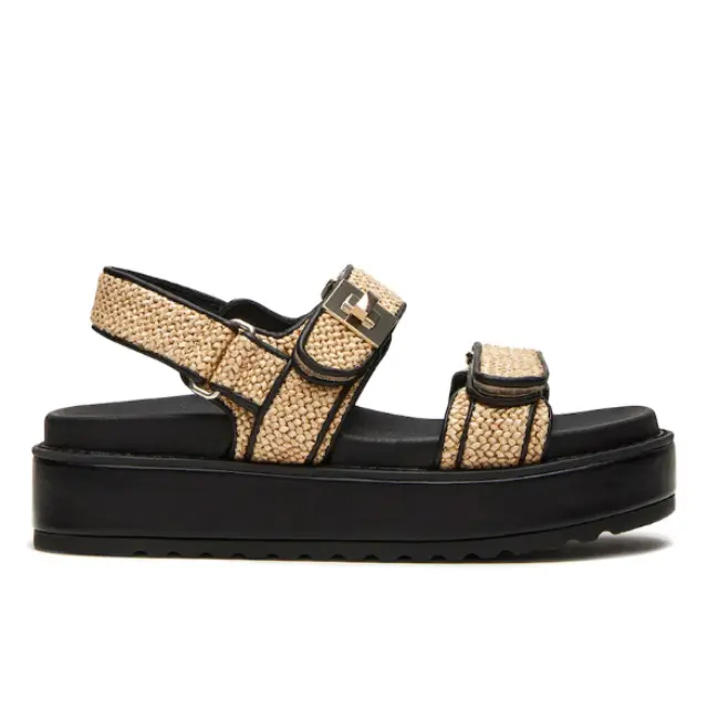 Γυναικεία Σανδάλια Flatforms Steve Madden Bigmona SM11003458-932 Beige Μπεζ - 37