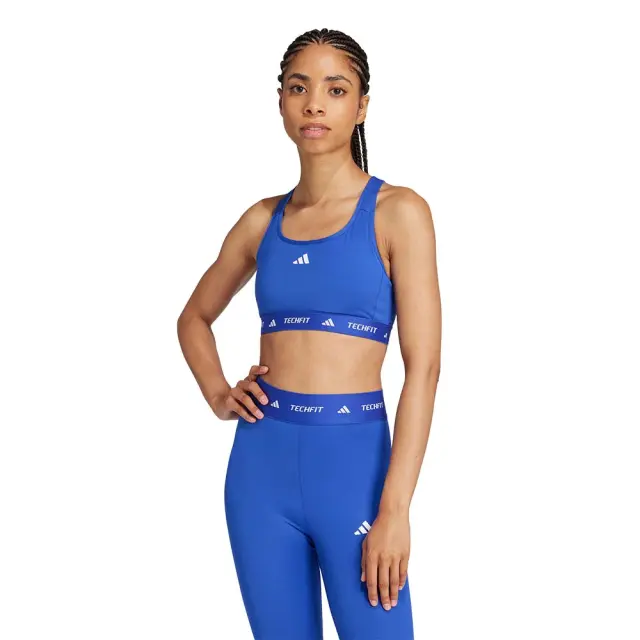 adidas Performance Women's Tech-Fit Medium Support Bra Μπλε IY9440 (adidas Performance) - Large