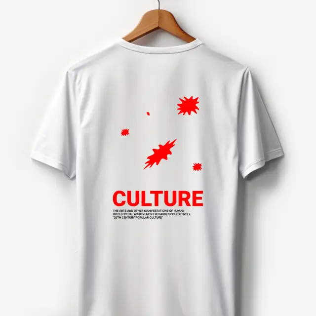 T-shirt Noshame® Λευκό με τύπωμα Culture Leaves - 122533 - XXL 2