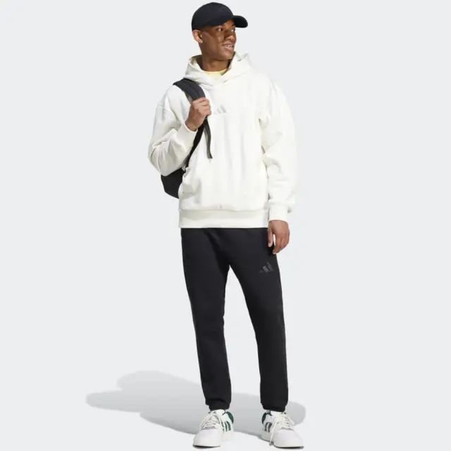 adidasAll Szn Φούτερ Fleece με Κουκούλα White - XL 3