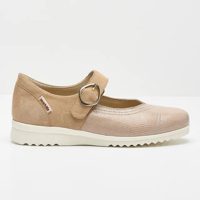Mephisto Μπαλαρίνες Γυναικείο δέρμα/δέρμα Nubuck Μπεζ MEP/SAPHYA L/TAUPE