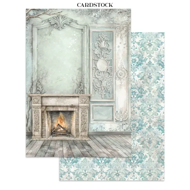 Junk journal (αυτοκόλλητα, cut-outs, backgrounds), White Christmas 3