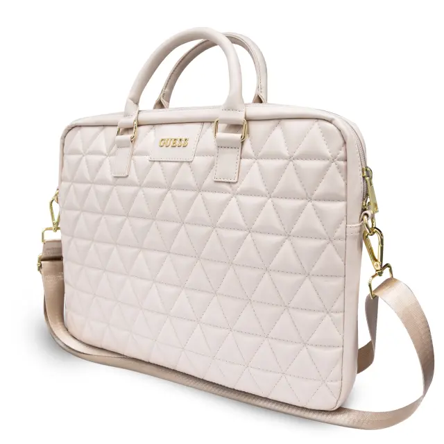 Guess Quilted Bag for Notebook 15" Pink 2