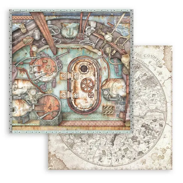 Χαρτιά scrapbooking Stamperia 10τεμ, 30.5x30.5cm, Maxi Background selection, Lady Vagabond Lifestyle 3