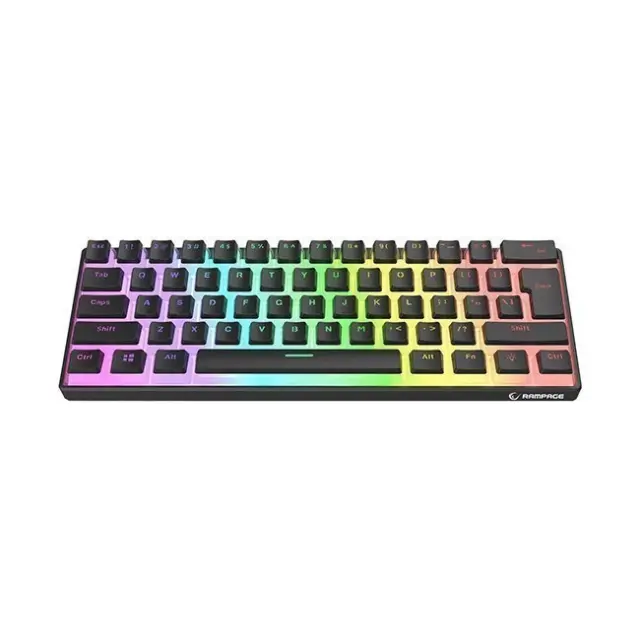 Rampage Gaming Keyboard RADIANT Outemu Red Black (RADIANT K11 BLACK)