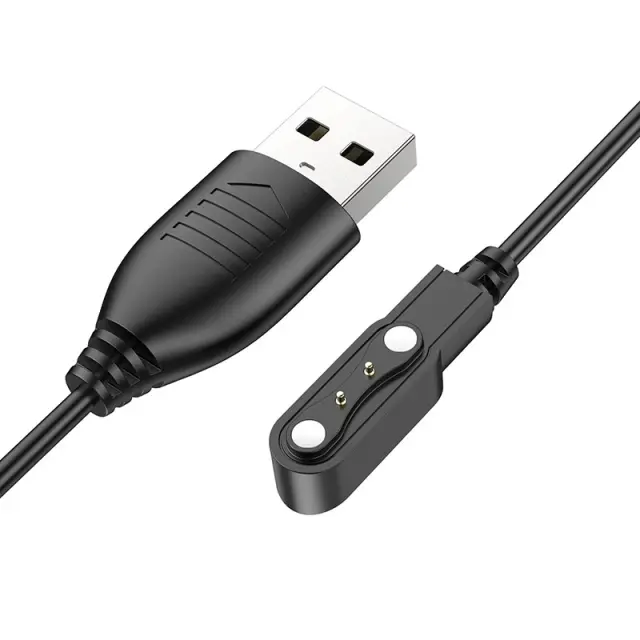 Φορτιστής Hoco για Y7 Pro Smart watch με 2 pin Μαύρο Απόσταση Μαγνητών: 12mm Απόσταση Επαφών: 3mm 3