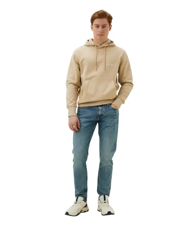 Calvin Klein - Institutional Ανδρικό Φούτερ Regular Fit J30J324620-AAT Μπεζ 2