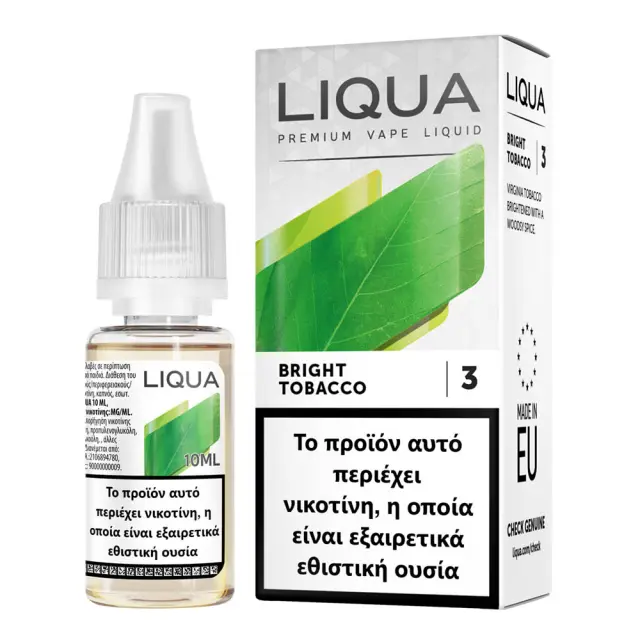 Liqua Bright Tobacco 3mg 10ml Υγρό Αναπλήρωσης