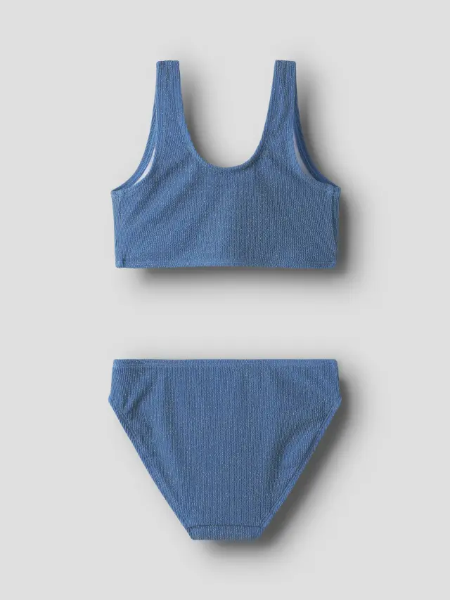 Name It Μαγιό κοριτσίστικο πλεκτό Μπλε NKFZEDUA BIKINI - 13253267 3