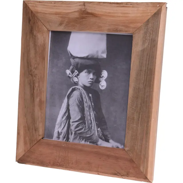 Κορνίζα Ξύλο Teak, με βάση και εσοχή - 32.5x37cm J11800020