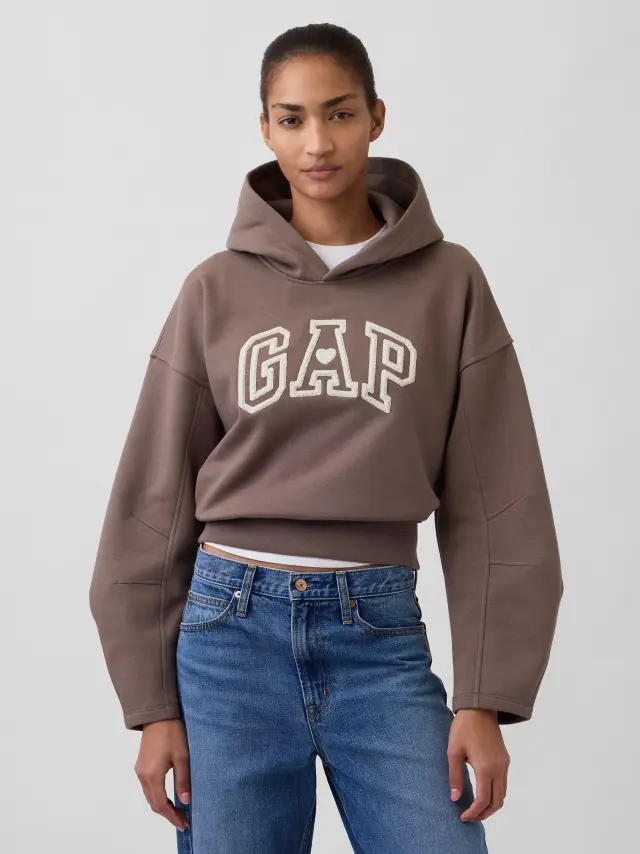 Γυναικείο Φούτερ με Κουκούλα VintageSoft Oversized Cropped με Μανίκια Balloon plymouth rock - XS