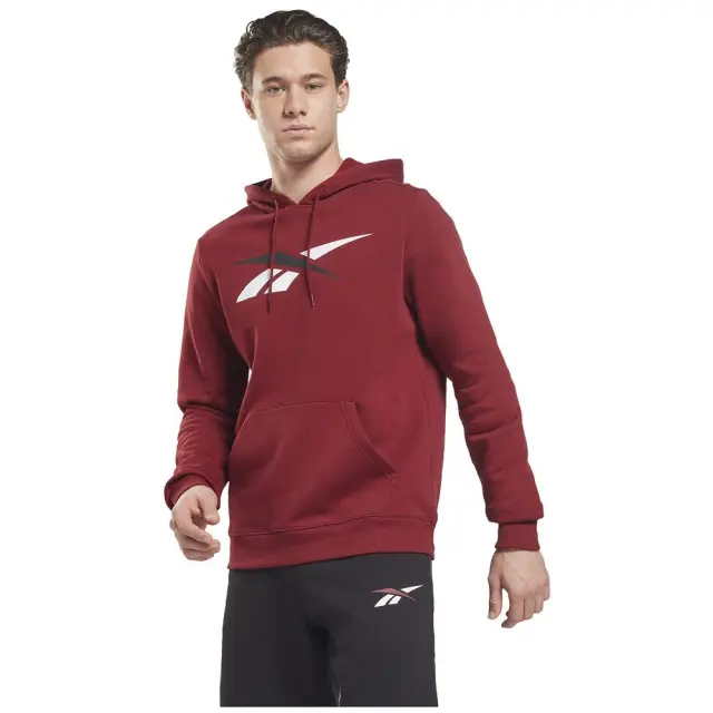 Reebok Training Vector Pullover Hoodie (HI0592-Crimson) - Βυσσινί - S