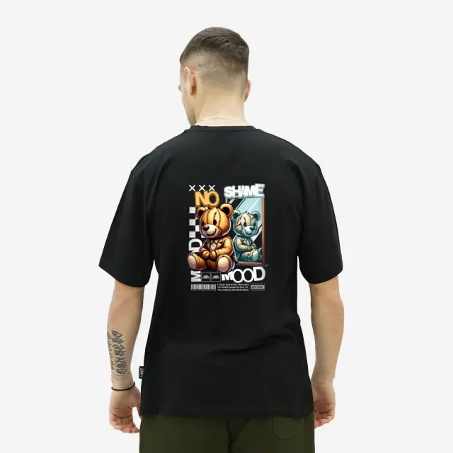 T-shirt Noshame® Μαύρο Oversized - 122550 - XXL