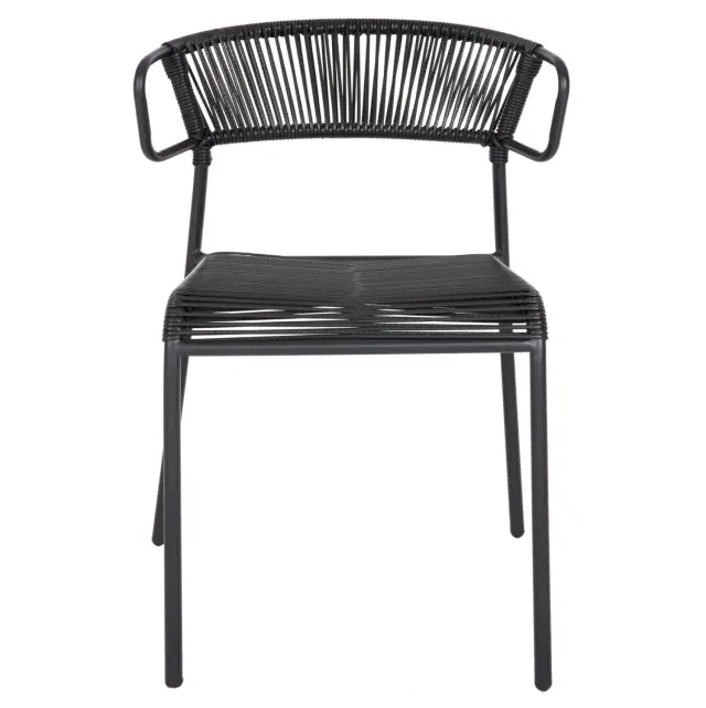 ΚΑΡΕΚΛΑ FB96053.02 ΜΕΤΑΛΛO KAI ΣΥΝΘΕΤΙΚΟ RATTAN ΣΕ ΜΑΥΡΟ 54x62x80Υεκ 3
