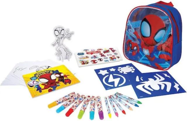 Marvel Spidey and His Amazing Friends Σετ Ζωγραφικής σε Backpack Παιδικό Δημιουργικό Σετ 3+ Ετων (1023-68103)