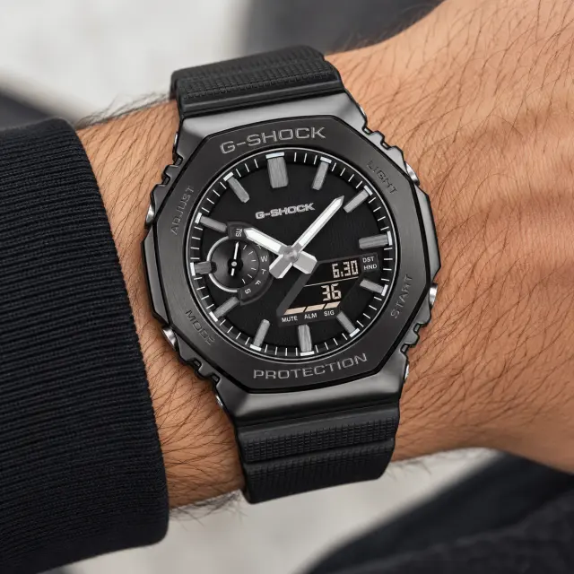 Ανδρικό Ρολόι Casio G-SHOCK 11-GM-2100LXB-1AER LUXE BLACK Μαύρο Αναλογικό-Ψηφιακό 2
