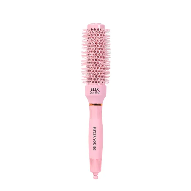 Sister Young Round Hair Brush Elix Cera Heat Pink 32mm 3