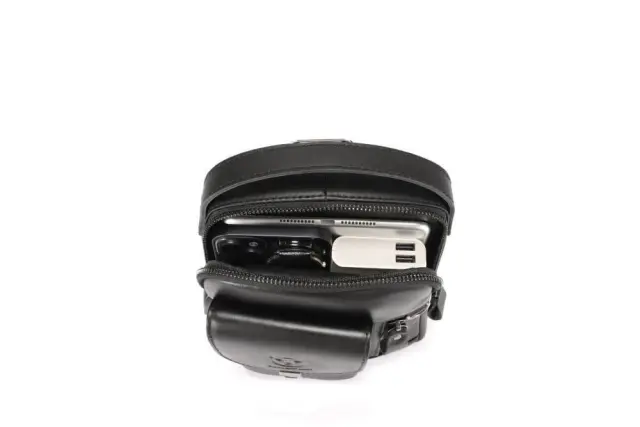 Δερμάτινο τσαντάκι body Bull Captain XB555 μαύρο - One Size 3