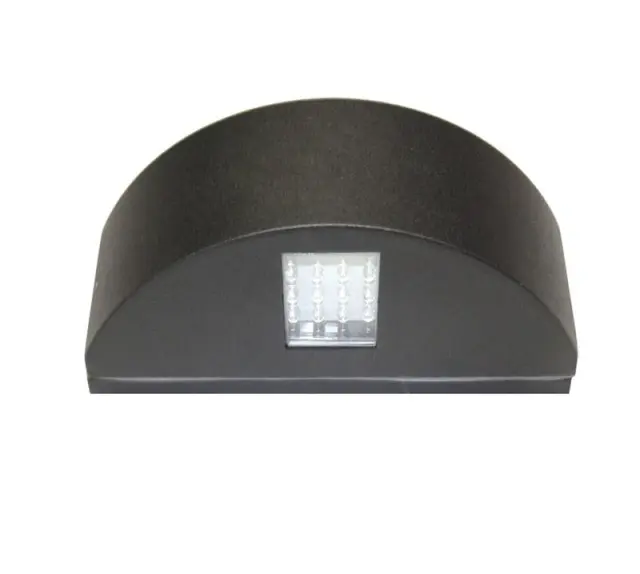 LED ΦΩΤ.ΜΟΝΟ ΗΜΙΚΥΚΛΙΟ ΕΠΙΤΟΙΧΟ ΑΛΟΥΜΙΝΙΟΥ 1.6W ΜΠΛΕ ΜΑΥΡΟ