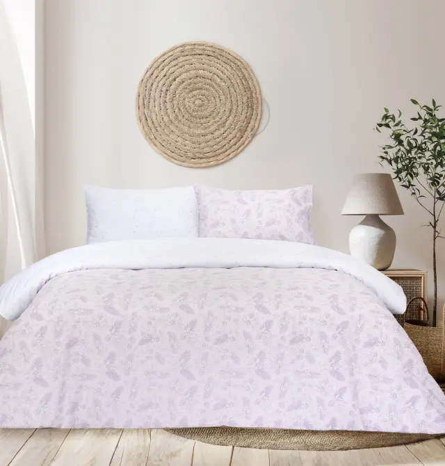 Σετ Σεντόνια 160x200+32 Υπέρδιπλα Kocoon Voyage Lilac 100% βαμβακερόΜε Λάστιχο
