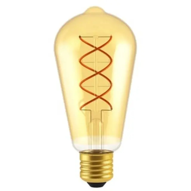 LED Filament Bulb - Classic ST64 E27 5W 250lm 1800K Gold 330° - Dimmable